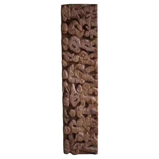 Danish Hand Carved Wooden Sculpture, 1970s For Sale - Image 11 of 11