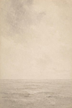 Minimal Coastal Horizon Study, Abstract Ocean Art Print, 24" × 36"