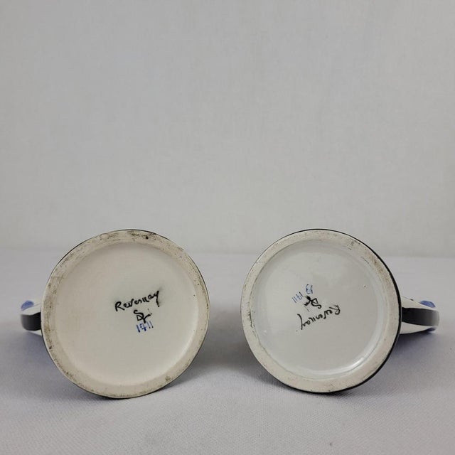 Blue Flower Vases, 1950s, Set of 2 For Sale - Image 8 of 10