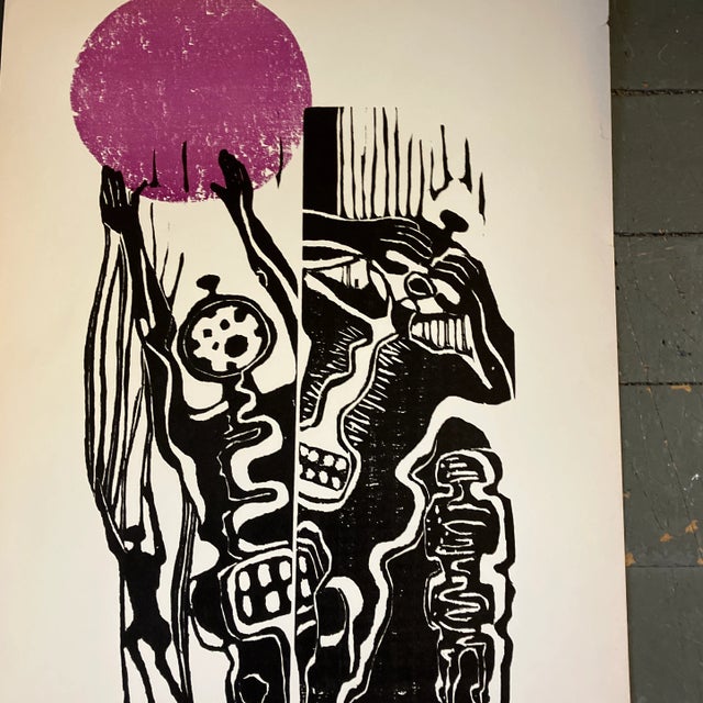 Original 12.5 x 18.5 wood block print on paper signed bottom right edition 500 unframed