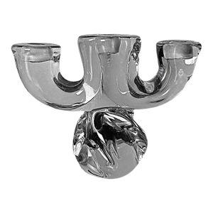Art Deco French Crystal Candle Holder Crystal De Vannes Style