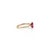 Metal 1.33ct Emerald Cut Ruby Solitaire Ring With Pave Diamonds in 14k Gold Size 8 For Sale - Image 7 of 17