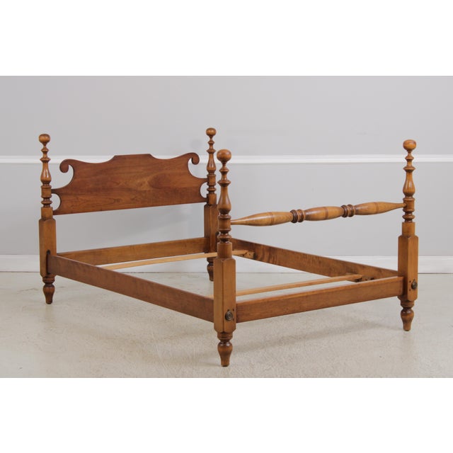 Traditional Stickley Cherry Full Size Cannonball Poster Bed For Sale - Image 3 of 15