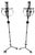 19th Century Iron Floor Candleholders, Set of 2 For Sale