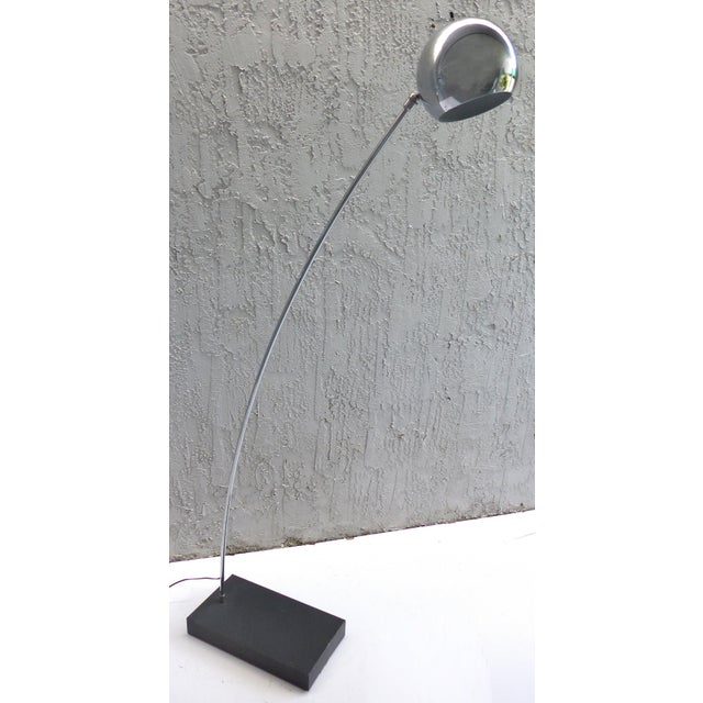 Mid Century Modern Adjustable Chrome Ball Arch Floor Lamp
