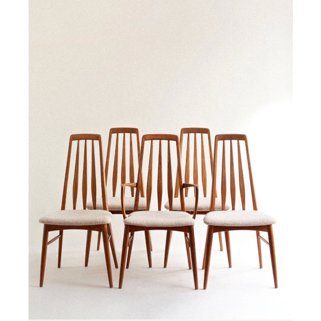 Wood Vintage Eva Dining Chairs by Niels Koefoed for Hornslet Møbelfabrik, 1960s, Set of 5 For Sale - Image 7 of 7