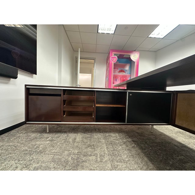 Metal Mid 20th Century George Nelson–Attributed Mid-Century Modern Executive Desk For Sale - Image 7 of 8