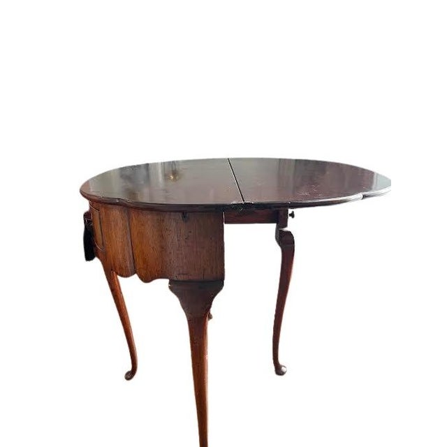 Late 19th Century Demilune Wood Folding Table For Sale - Image 10 of 13
