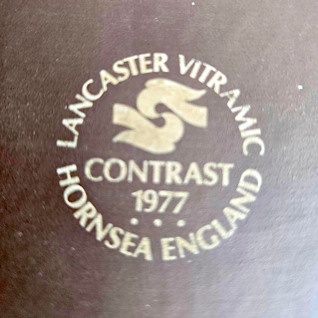 1970s Hornsea "Contrast" Platter, Bowls, Plates Made in England by Lancaster Vitramic, 9 Pieces For Sale - Image 11 of 12