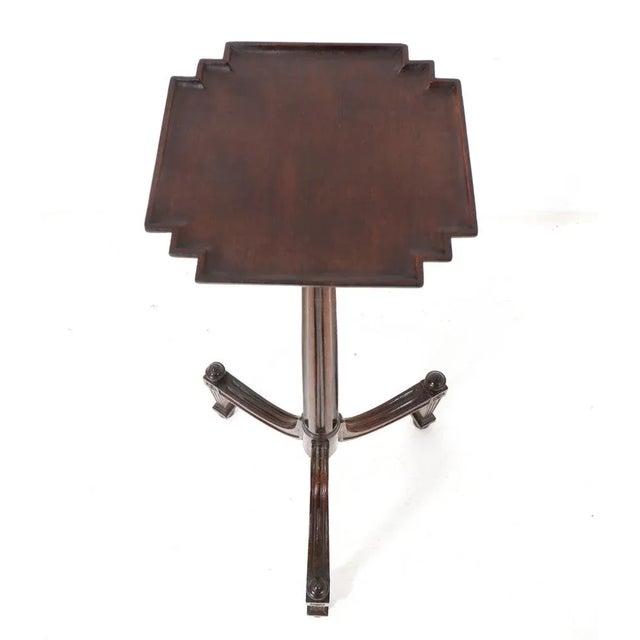 Stunning and elegant Louis XVI Style side table or plant stand. Striking Dutch design from the 1900s. Solid walnut tripod...