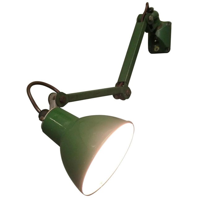 Vintage Industrial Articulated Rotating Wall Light, 1930 For Sale - Image 9 of 9