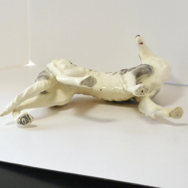 White Rare Vintage Goldscheider Porcelain Borzoi Figurine – Robert Ullman Design C. 1940s For Sale - Image 8 of 9