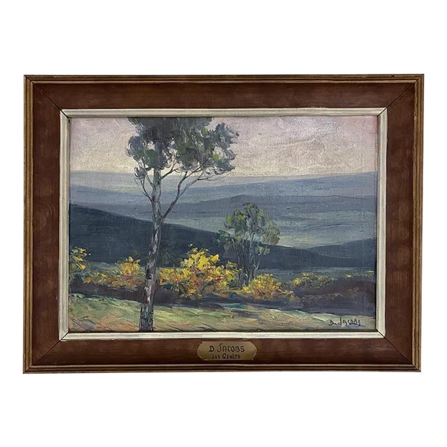 Antique Framed Oil Painting on Board by Dieudonné Jacobs (1887-1967) For Sale