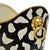 Worlds Away Matthew Izzo Home Wastebasket - Hand Painted Oval Tole Metal With Leopard Design, Raised Edges, Gold Leaf Trim and Lion Head Handles For Sale - Image 4 of 5