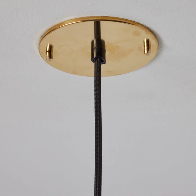 Carl Thore 1950s Carl Thore Perforated Brassed Metal Pendant For Sale - Image 4 of 9