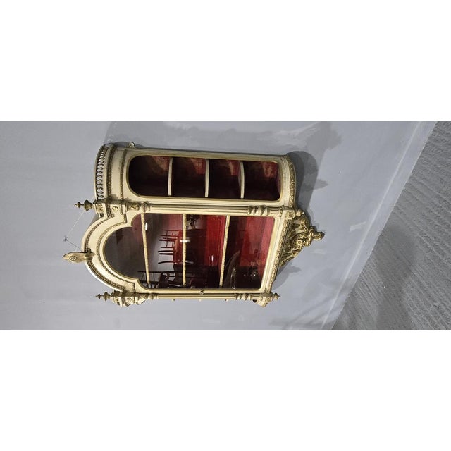 Antique Painted Wall Hanging Vitreen, 1880 For Sale - Image 12 of 17