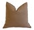 Cabin Belgian Fawn Brown Woven Linen Feather/Down Pillow 22" Square For Sale - Image 3 of 6