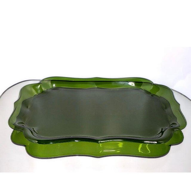 Green 1970s Spisani for Svenskt Tenn Barockbrickan Green Acrylic Tray For Sale - Image 8 of 12