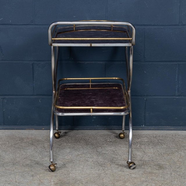 Vintage Italian Steel and Glass Drinks Trolley with Marble Effect, 1980 For Sale - Image 16 of 18