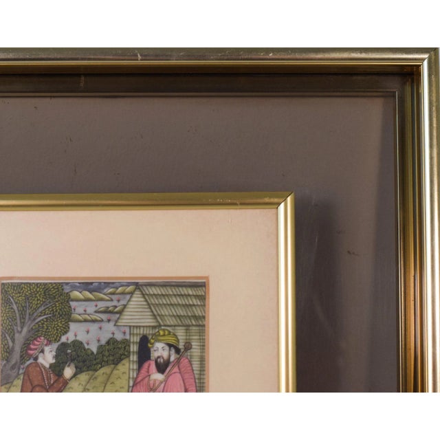 1950s Islamic Figures, Paint on Synthetic Ivory, 20th Century, Framed For Sale - Image 5 of 7