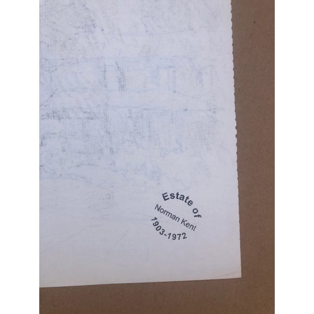American 1960s Norman Kent New England Drawing For Sale - Image 3 of 4