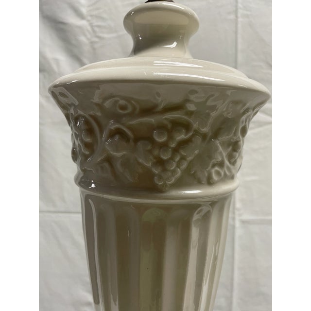 Early 20th Century Vintage White Column Lamps From the Biltmore Hotel - A Pair For Sale - Image 5 of 8