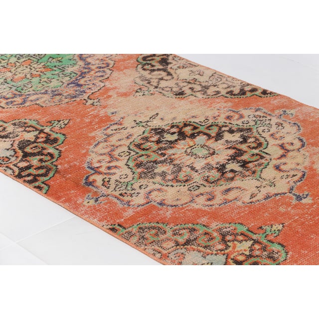1960s 1960s Muted Terracotta Turkish Runner For Sale - Image 5 of 10