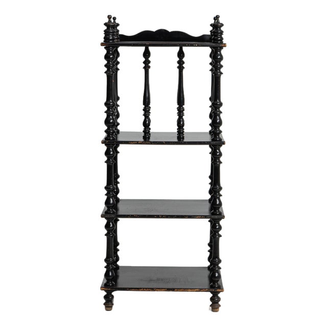 19th Century French Black Patinated Napoleon III Etagere France 1th Century For Sale