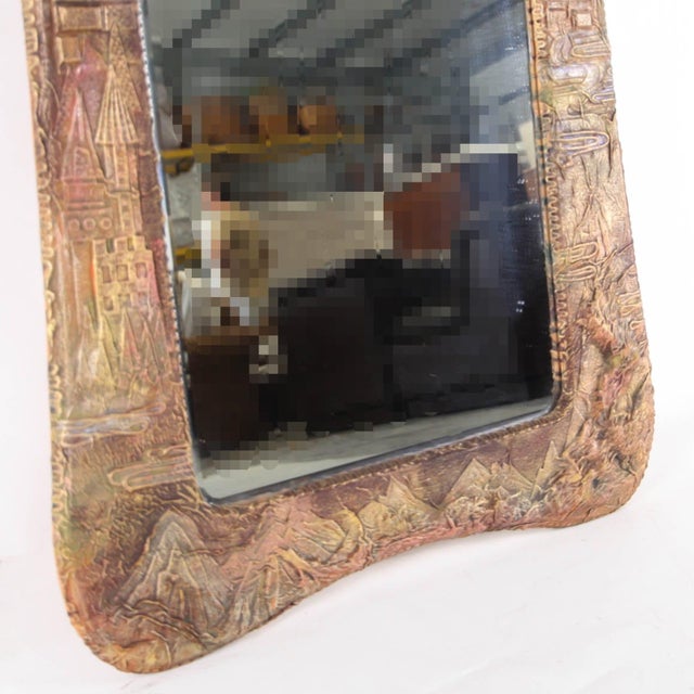 Large Leather Mirror, 1970s For Sale - Image 13 of 16