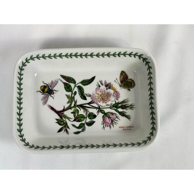1970s Portmeirion Botanic Garden 1972 Small Dog Rose Rectangular Baker/Casserole Dish For Sale - Image 5 of 8