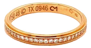 Cartier Diamond d'Amour 18k Pink Gold Band Ring - Size 4.5