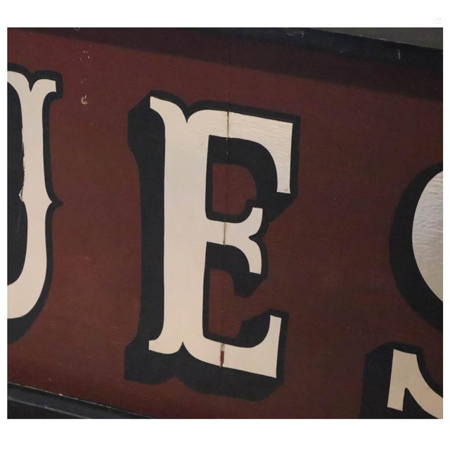 Antique 10-Foot Large Painted “Antique” Trade Sign For Sale In New York - Image 6 of 10