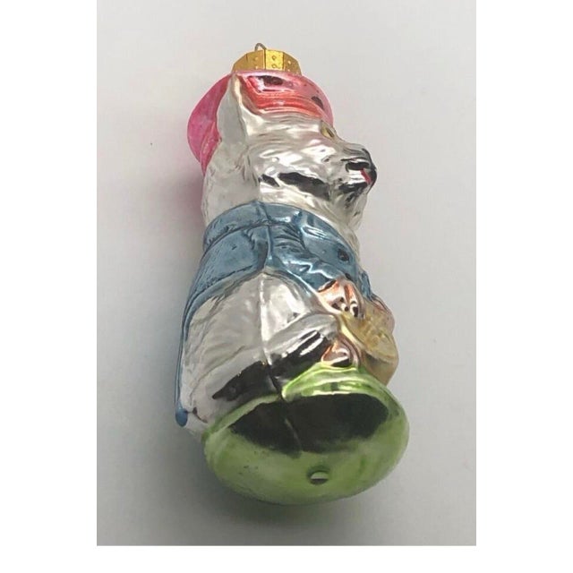 Late 20th Century Christopher Radko Blown Glass Cat With Mandolin Christmas Ornament For Sale - Image 5 of 12