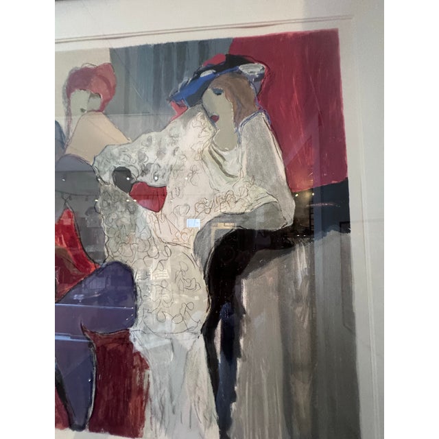 Signed Itzchak Tarkay Framed Original Print, Custom Framed & Matted, 52” X 43.5” For Sale - Image 4 of 5
