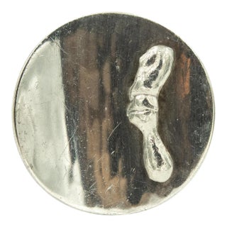 Danish Modernist Sculptural Ring with Hand Holding Flame Torch by Ib Bluitgen size 7.5 For Sale