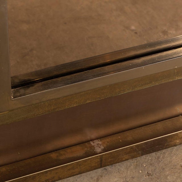 Vintage Square Brass and Bronzed Mirror from Belgo Chrom, Belgium, 1970s For Sale - Image 11 of 18