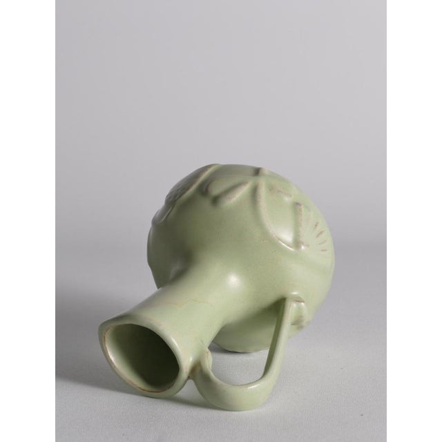 Celadon Green Relief Vase by Anna-Lisa Thomson for Upsala Ekeby, 1940s For Sale - Image 11 of 12