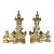 18th Century French Louis XVI Gilded Bronze Fireplace Chenets or Urn Andirons For Sale