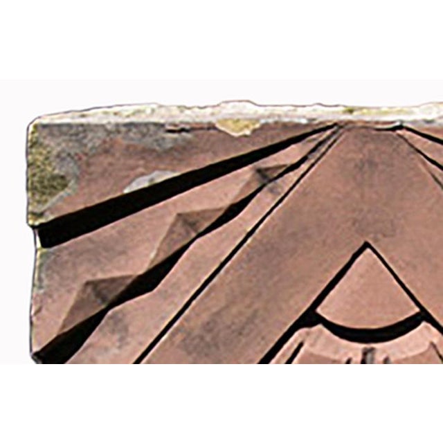Early 20th century Art Deco style terra cotta façade block. Circa 1930.