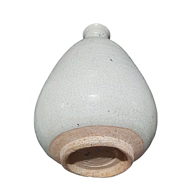 Thai Ceramic Vase With White Glaze, Mid 20th Century For Sale - Image 9 of 10