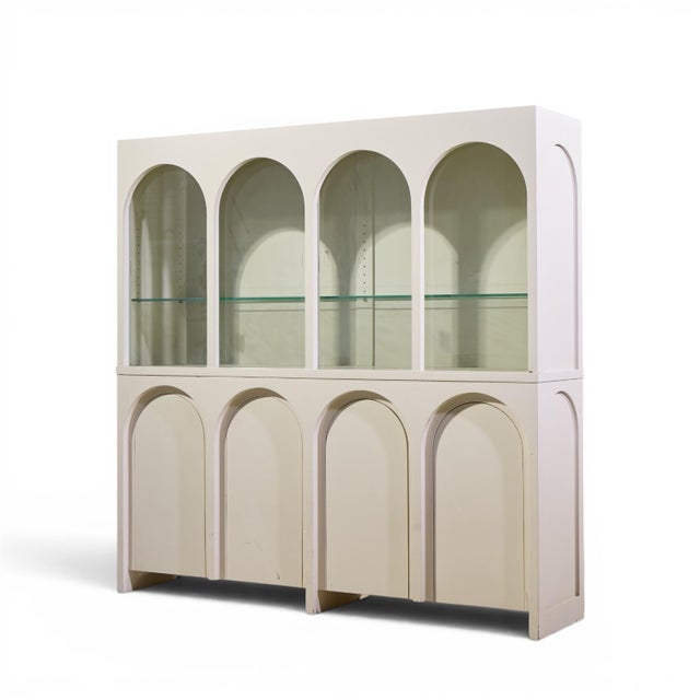 Mid-Century Modern Robsjohn-Gibbings for Widdicomb Colosseum Mid Century Credenza and Hutch For Sale - Image 3 of 9