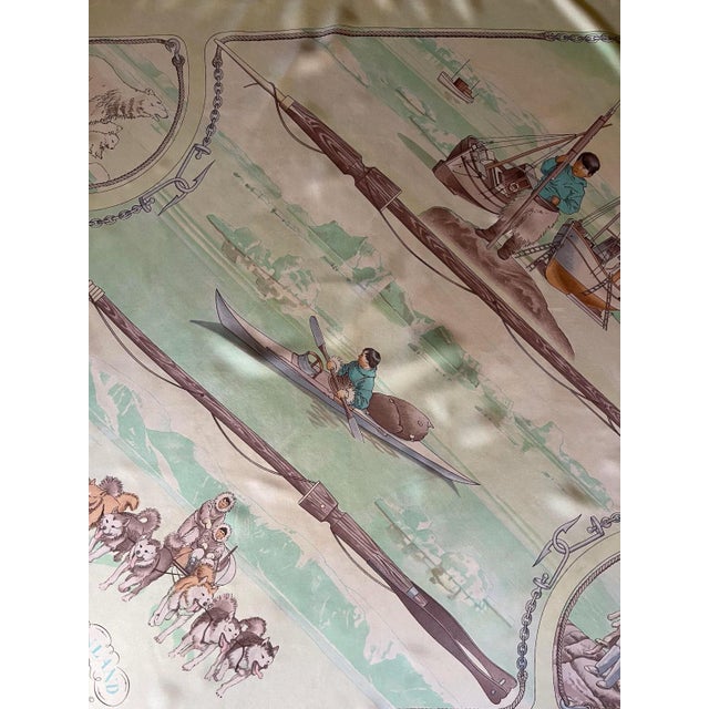 HERMÈS GRONLAND Silk Scarf designed by Philippe Ledoux 1992 For Sale - Image 10 of 11