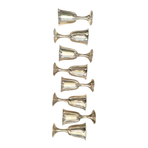 Sterling Silver Goblets by Alvin, Set of 8, Mid-Century American