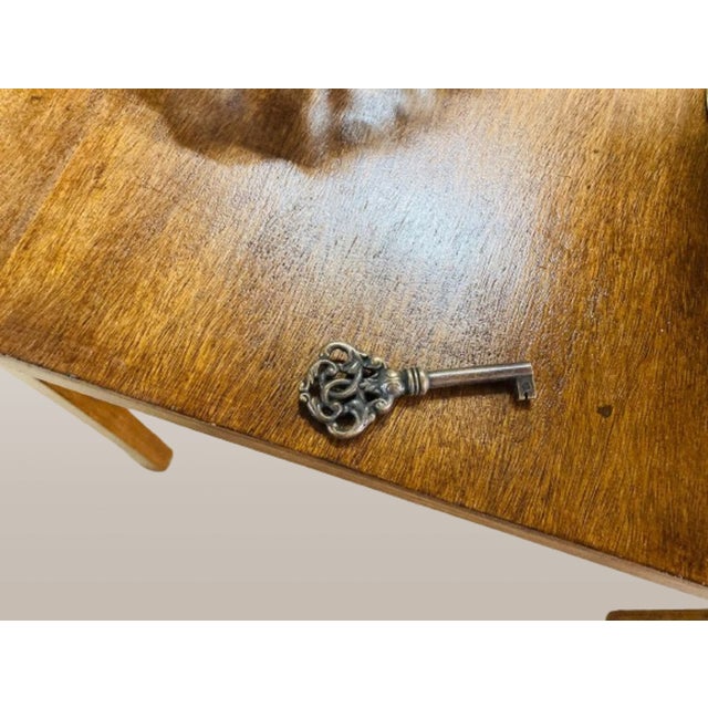 Wood 20th Century Oak Side Table, 1940s For Sale - Image 7 of 8