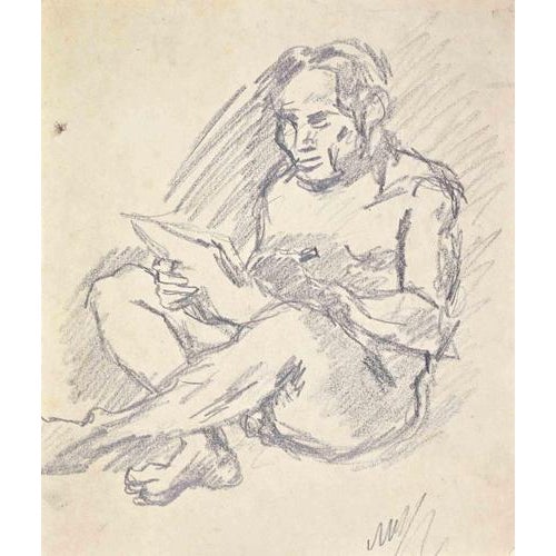 Charcoal drawing realized recto/verso by Mino Maccari, in 1932 ca. Not signed. Good condition. This piece is attributed to...