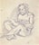 Charcoal drawing realized recto/verso by Mino Maccari, in 1932 ca. Not signed. Good condition. This piece is attributed to...