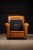 1980s Contemporary Tobacco-Colored Leather Club Chair and Ottoman For Sale - Image 10 of 11