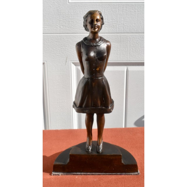French Art Deco Style Bronze Bookends Flirt Lovers For Sale - Image 12 of 18