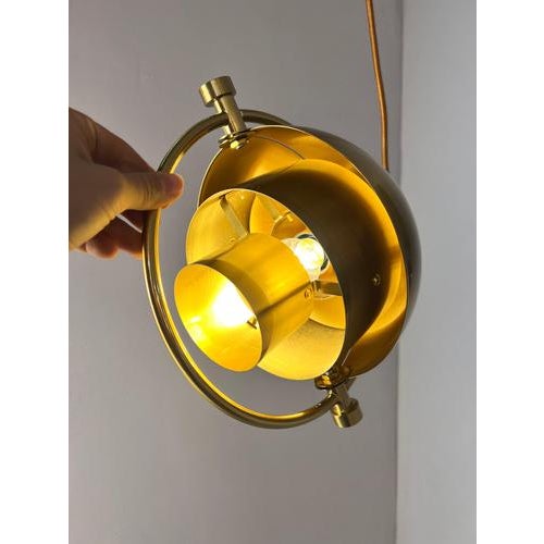 Multi-Lite Brass Pendant Lamp by Louis Weisdorf for Gubi For Sale - Image 5 of 11