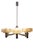 Portuguese ceiling lamp from the 1970s, made of steel and glass. It features a symmetrical hexagonal design. It consists...